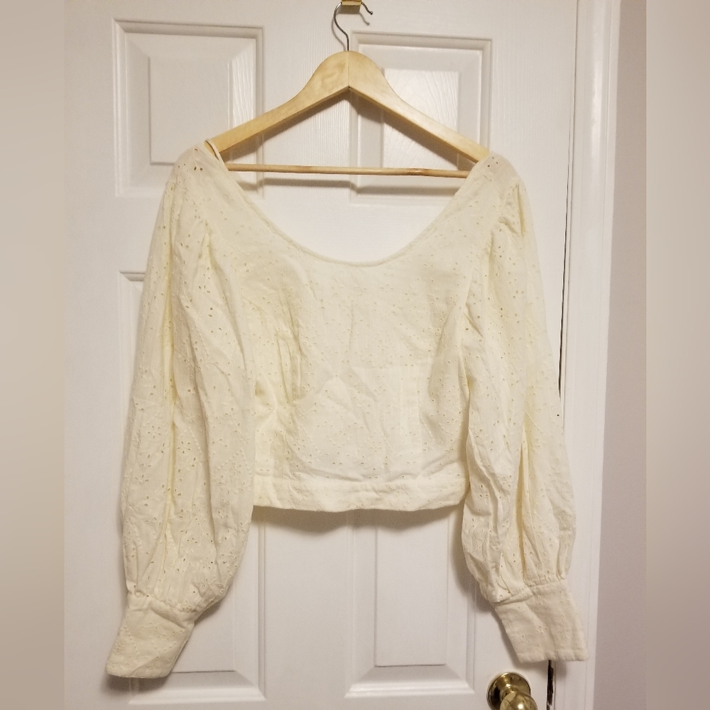 Free People Petunia Eyelet Top